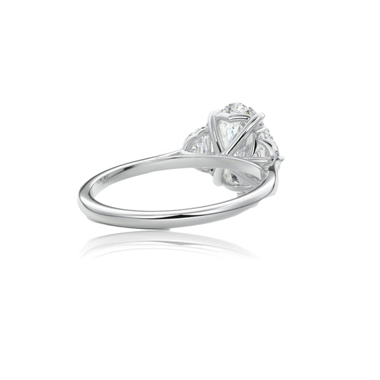 Oval Cut Art Nouveau Diamond Engagement Ring