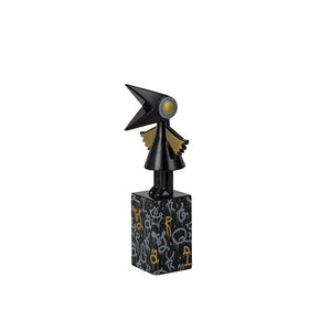 Alinda Black Ceramic Baby Bird Figurine - Tabletop Decor - ALINDA DECOR