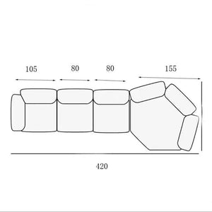 Alinda Special - Shaped Designer High - End Fabric Corner Living Room Villa Sofa - ALINDA DECOR