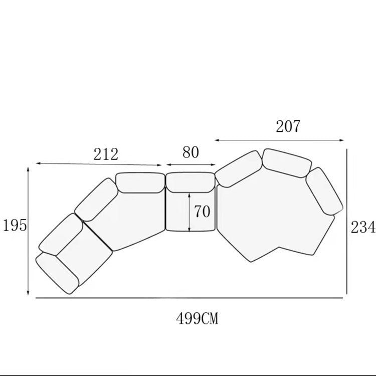 Alinda Special - Shaped Designer High - End Fabric Corner Living Room Villa Sofa - ALINDA DECOR