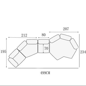 Alinda Special - Shaped Designer High - End Fabric Corner Living Room Villa Sofa - ALINDA DECOR