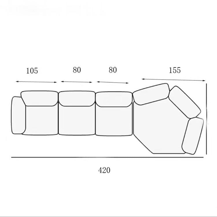 Alinda Special - Shaped Designer High - End Fabric Corner Living Room Villa Sofa - ALINDA DECOR